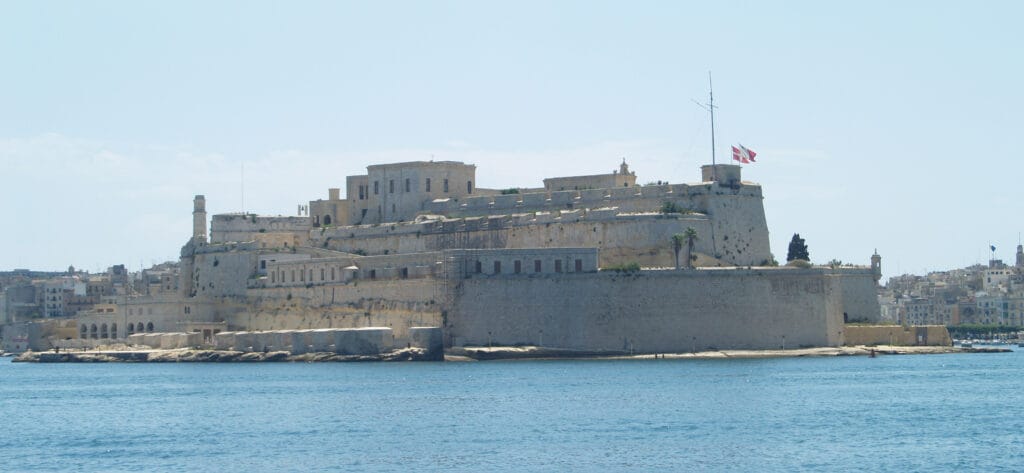 Fort St. Angelo seen from across the Grand Harbour