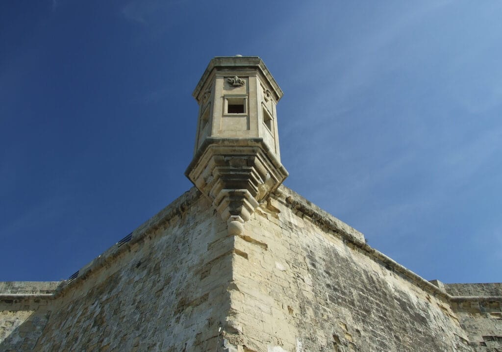 The Gardjola vedette watchtower at the tip of Senglea