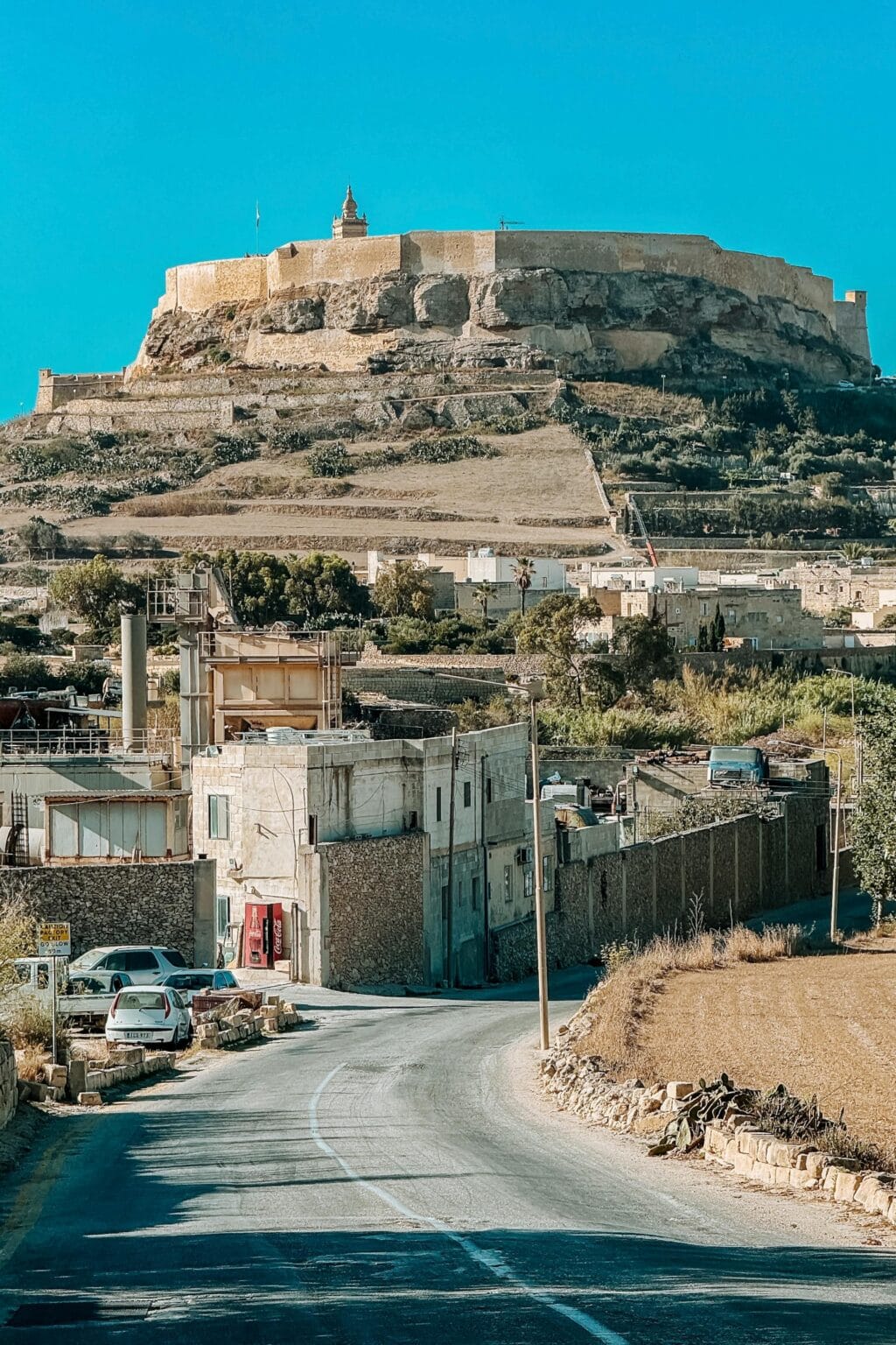 The Citadella fortress rising above Victoria, Gozo