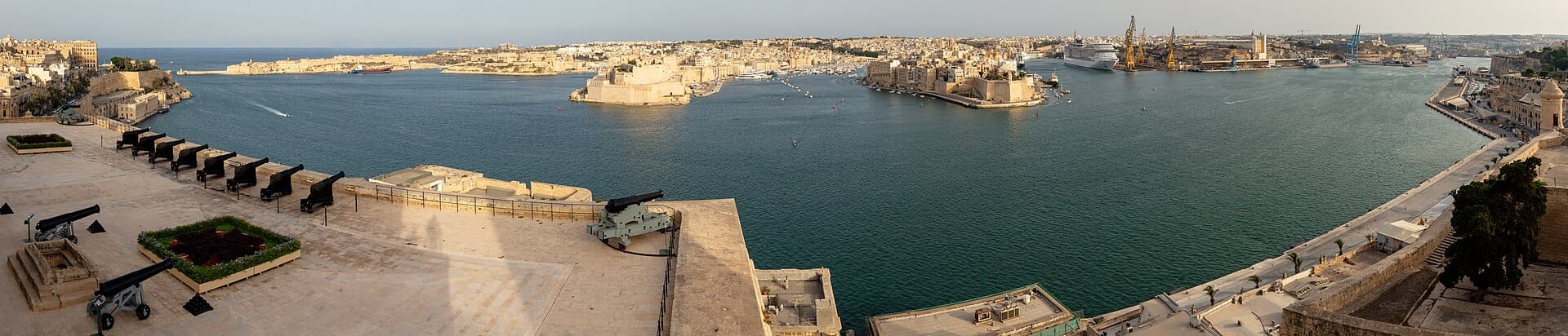 Grand Harbour panorama showing the Three Cities from Valletta